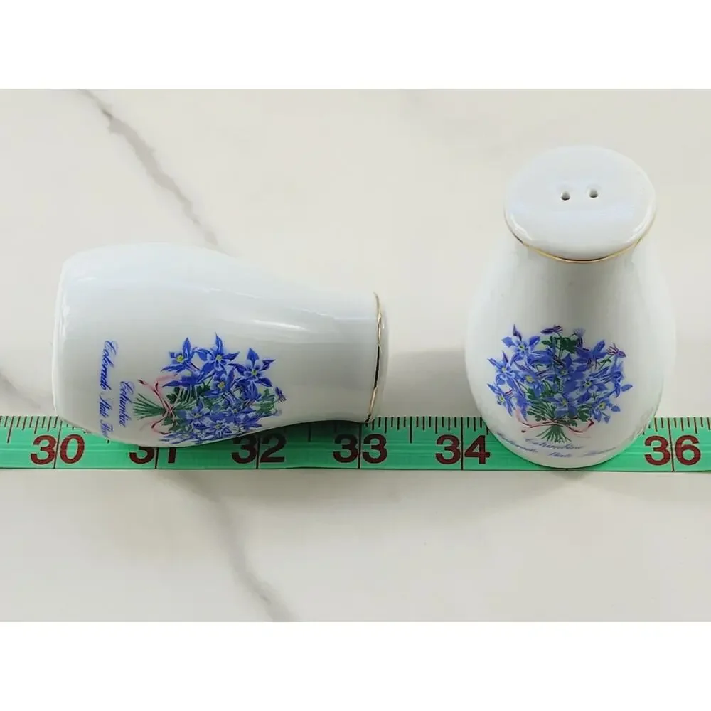 Columbine Flower Lavender Salt & Pepper Shakers 3